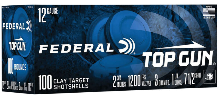 Federal TG1210075 Top Gun  12Gauge 2.75″ 1 1/8oz 7.5Shot 100 Per Box/2 Case