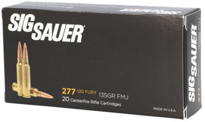 AMMO 277 SIG FURY ELITE BALL FMJ CONVENTIONAL CASING 135GRAIN 20/BOX