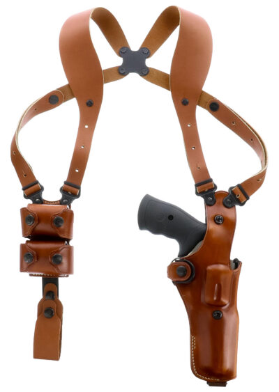 Galco VHS4104 VHS 4.0 Shoulder System Vertical Ambidextrous, Size Fits Chest Up To 56″, Tan Leather, Fits L Frame S&W Model 686 (4″ Barrel)