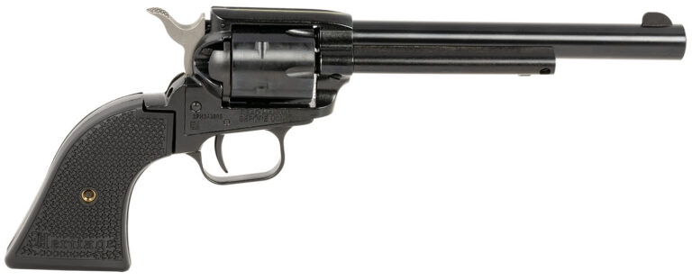 Heritage Mfg RR22B6PGHOL Rough Rider  22 LR 6 Shot, 6.50″ Black Oxide Steel Barrel, Black Oxide Zinc Alloy Frame, Black Oxide Cylinder, Black Polymer Grip, Exposed Hammer