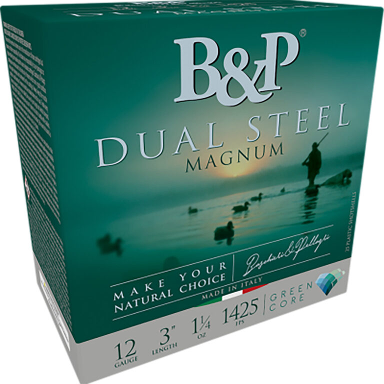 B&p Ammunition 12B8DS23 Dual Steel 12Gauge 3″ 1 1/8oz 2/3Shot 10 Per Box/10 Case B&p Ammunition 12B8DS23 Dual Steel 12Gauge 3″ 1 1/8oz 2/3Shot 10 Per Box/10 Case