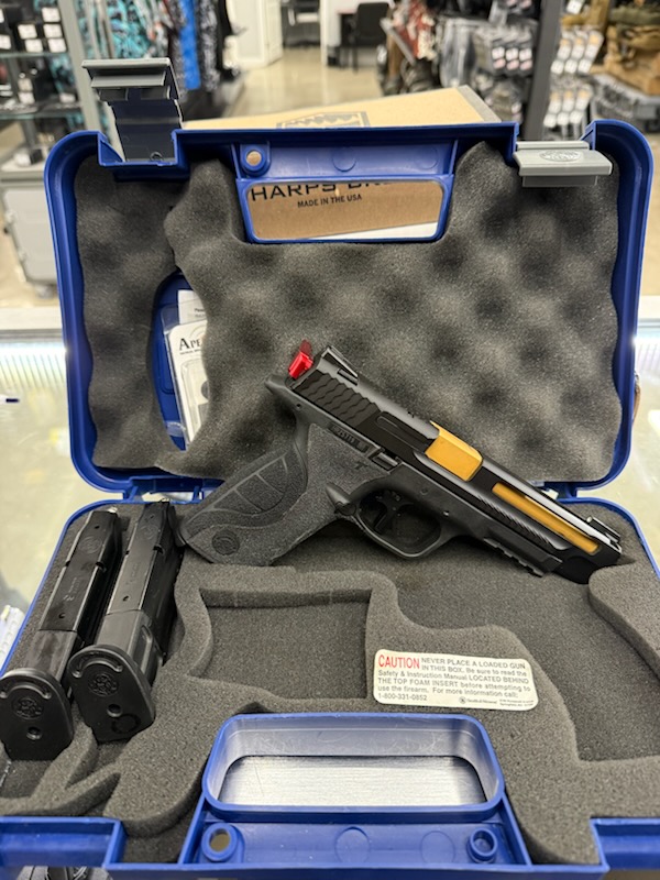 SMITH & WESSON M&P9 Pro, 5″ KKM Gold Barrel, AT Tactical Slide, 9mm, Black, Semi Auto, Apex Tactical Trigger, Extra Guide Rod and Recoil Springs, OEM Back Plate, 2 10 Round Magazines, OEM Case, No Lock SMITH & WESSON M&P9 Pro, 5″ KKM Gold Barrel, AT Tactical Slide, 9mm, Black, Semi Auto, Apex Tactical Trigger, Extra Guide Rod and Recoil Springs, OEM Back Plate, 2 10 Round Magazines, OEM Case, No Lock
