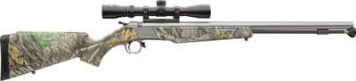 CVA PR2118SSCP Wolf w/Optic 50 Cal 24″ Stainless Steel Barrel & Drilled & Tapped Stainless Steel Receiver, Fixed Realtree Edge Synthetic Stock, KonusShot 3-9x32mm