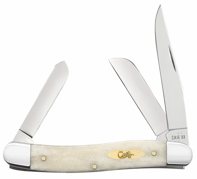 Case 11021 Stockman Medium Folding Clip Point/Pen/Sheepsfoot Plain Carbon Steel Blade, Smooth Natural Bone Handle Case 11021 Stockman Medium Folding Clip Point/Pen/Sheepsfoot Plain Carbon Steel Blade, Smooth Natural Bone Handle