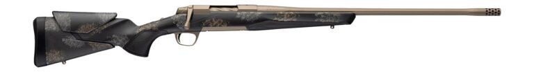 Browning 036142218 X-Bolt 2 Speed HD Full Size 308 Win 4+1 22″ Smoked Bronze Cerakote Fluted Threaded Barrel, Smoked Bronze Cerakote Steel Drilled & Tapped Receiver, Bronze/Gray Camo w/Black Overmold