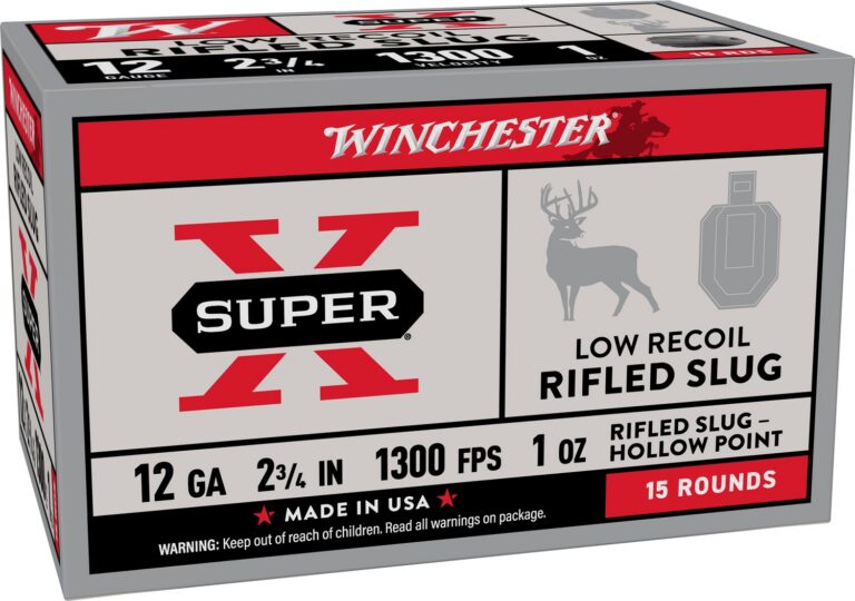 Winchester Super X Low Recoil Rifled Slugs 12 ga. 2 3/4 in. 1 oz. 15 rd. Winchester Super X Low Recoil Rifled Slugs 12 ga. 2 3/4 in. 1 oz. 15 rd.