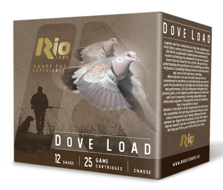 Rio Dove Load 12Ga 2.75in 1 1/8oz #8 25 Rds