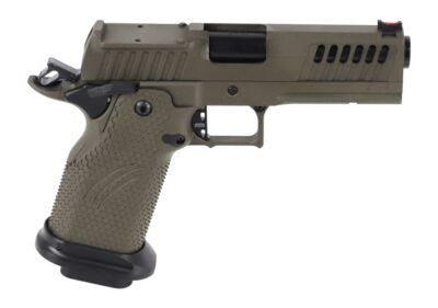 Fierce Firearms FGZ9-9-C-GB Grizz Commander 9mm Luger 19+1 4.25″ Black Bull Barrel, Optic Ready/Serrated Slide, OD Green Cerakote w/Black Controls Steel Frame w/Accessory Rail, RMR Footprint