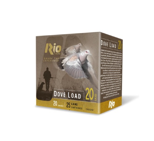 Rio Dove Load 20Ga 2.75in  7/8oz #7.5 25 Rds