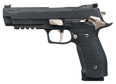 Sig Sauer 226X59NMRSAO10 P226 XFive Nightmare Full Size Frame 9mm Luger 10+1 5″ Bull Barrel, Black Nitron Stainless Steel Optic Ready/Serrated Slide & Frame w/Beavertail & Picatinny Rail, Custom Hogue