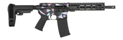 Shark Coast Tactical SCC07237MIA-P Miami  5.56 NATO 30+1 10.50″ Black Nitride Threaded Barrel, Aluminum Receiver w/Picatinny Rail, M-LOK Handguard, Polymer SB Tactical SBA3 Brace, Polymer Grip