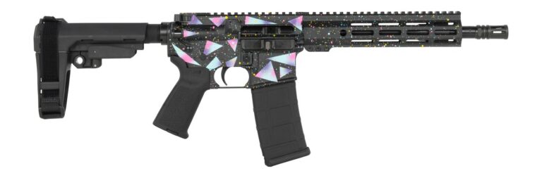 Shark Coast Tactical SCC07237MIA-P Miami  5.56 NATO 30+1 10.50″ Black Nitride Threaded Barrel, Aluminum Receiver w/Picatinny Rail, M-LOK Handguard, Polymer SB Tactical SBA3 Brace, Polymer Grip