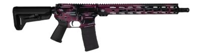 Shark Coast Tactical SCC02119ABKCH Anime-15  5.56 NATO 30+1 16″ Black Nitride Threaded Barrel, Black Cherry Cerakote Aluminum Receiver w/Picatinny Rail, M-LOK Handguard, Magpul Collapsible Black Polym