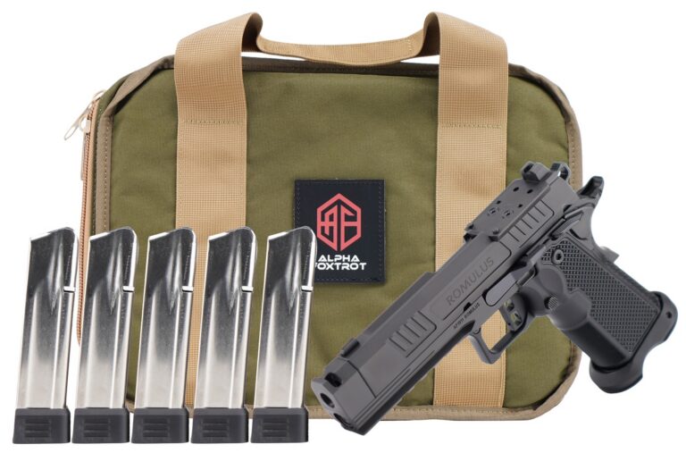 AF1911-ROMULUS 9MM 4.25” COMP THREAD MOS DLC BLK 20RD AL GRIP 5 Mag Promo AF1911-ROMULUS 9MM 4.25” COMP THREAD MOS DLC BLK 20RD AL GRIP 5 Mag Promo