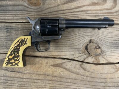 Colt, SA Army, Revolver, .38 SPL, 5.5″, Blue, OEM Stag Grips, 2ND Generation, With Letter of Authenticity