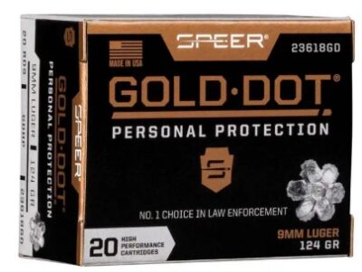 SPEER Gold Dot Handgun Personal Protection 9MM LUGER 124 GR 50 RD AMMO