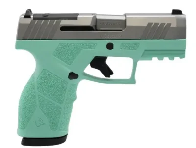 TAURUS GX2 TORO 9MM 3.38IN BARREL 13RD CYAN / BLACK OR RMSC RL 1-GX2P939C
