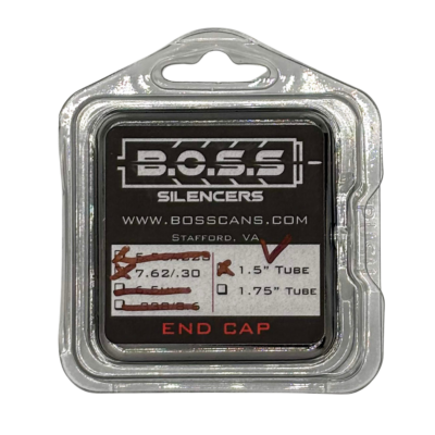 BOSS .30 CAL END CAP FOR 1.5IN BOSS SILENCER MODELS ONLY STAINLESS  END CAP VENTED BLACK EC-150-762-SS-VE-BLK
