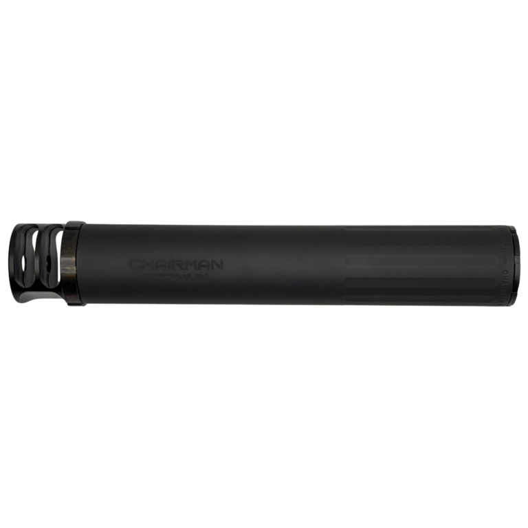BOSS CHAIRMAN TI – 5/8X24 – BRAKE END CAP 7.62 FULL LENGTH LIGHT WEIGHT SILENCERHIGH PRESSURE LOADS TITANIUM CORE MUZZLE BREAK FOR MAXIMUM MUZZLE CONTROL REDUCED SOUND SUPPRESSION CH-15080-762-TI-58-BR-BLK BOSS CHAIRMAN TI – 5/8X24 – BRAKE END CAP 7.62 FULL LENGTH LIGHT WEIGHT SILENCERHIGH PRESSURE LOADS TITANIUM CORE MUZZLE BREAK FOR MAXIMUM MUZZLE CONTROL REDUCED SOUND SUPPRESSION CH-15080-762-TI-58-BR-BLK