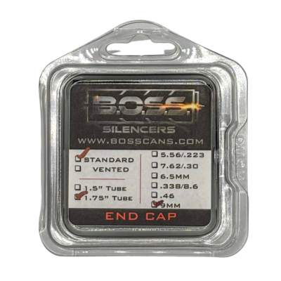 BOSS 9MM END CAP FOR 1.75IN BOSS SILENCER MODELS ONLY  STAINLESS  END CAP STANDARD BLACK EC-175-9MM-SS-SE-BLK