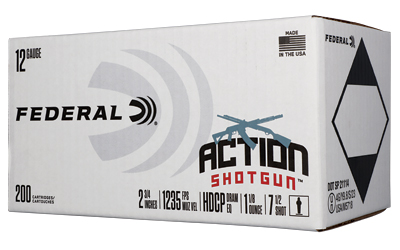 FEDERAL ACTION SHOTGUN  12GA 2 3/4 1 1/8OZ 1235 FPS 7.5 AMMO 200RD