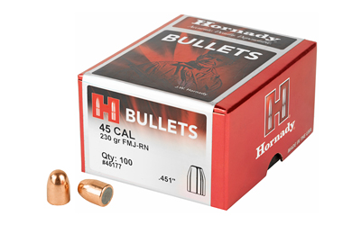 FMJ .45 CALIBER (0.451”) PISTOL BULLETS FULL METAL JACKET 45 CALIBER (0.451”) 230GR 100/BOX FMJ .45 CALIBER (0.451”) PISTOL BULLETS FULL METAL JACKET 45 CALIBER (0.451”) 230GR 100/BOX