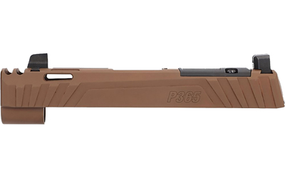 Sig Sauer 8901048 P365  Sig P365/P365XL/P365X 9mm Luger Nitride Coyote Brown Stainless Steel Optic Ready Integrated Compensator Slide XRAY3 Suppressor Sights Compatible With ROMEOZERO ROMEOZERO Elite