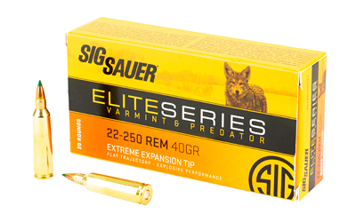 SIG AMMO 22-250 40GR ELITE SERIES VP 20/10