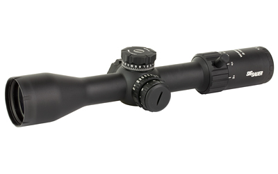 Sig Sauer Electro-Optics SOW43002 Whiskey4 SFP Exposed Zero Stop Black 3-12x44mm 30mm Tube Illuminated BDC-1 Hellfire Reticle
