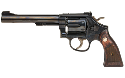 Smith & Wesson Model 17 Masterpiece 22 Long Rifle Revolver, Blue/Black, 6″, 6rd, 3-Dot Sights Smith & Wesson Model 17 Masterpiece 22 Long Rifle Revolver, Blue/Black, 6″, 6rd, 3-Dot Sights