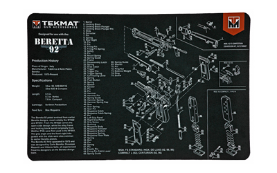 Beretta 92 TekMat Gun Cleaning Mat 11×17