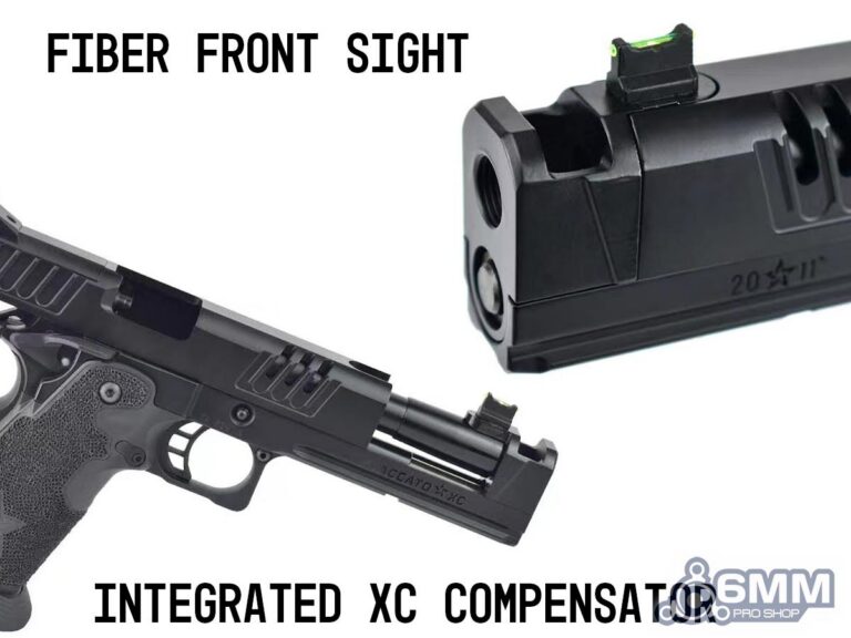 6mmProShop x Staccato XC 2011 Gas Blowback T8 Airsoft Pistol w/ Muzzle Compensator – Green Gas – Gun Only