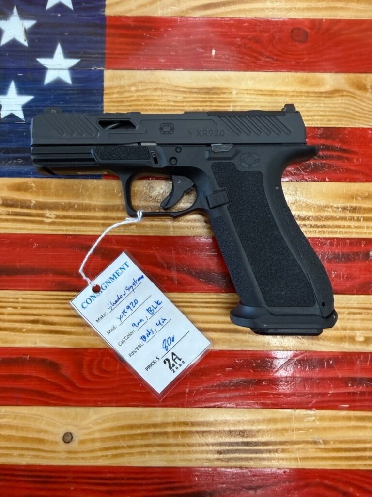 SHADOW SYSTEMS XR920, 9mm, 4″ Barrel, Black, Semi Auto, 1 10 Round Magazine, OEM Bag, No Lock