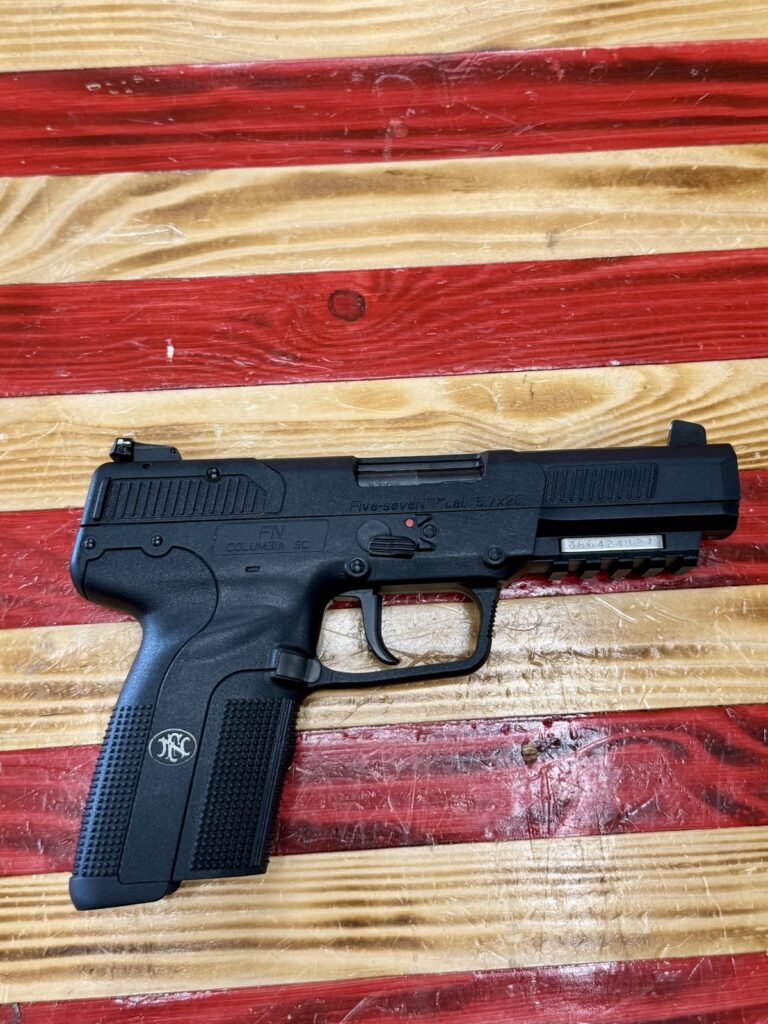 FN FIVE SEVEN, 5.7x28mm, 4.8″ Barrel, Black, Semi Auto, 2 10 Round Magazines, OEM Case, OEM Lock FN FIVE SEVEN, 5.7x28mm, 4.8″ Barrel, Black, Semi Auto, 2 10 Round Magazines, OEM Case, OEM Lock