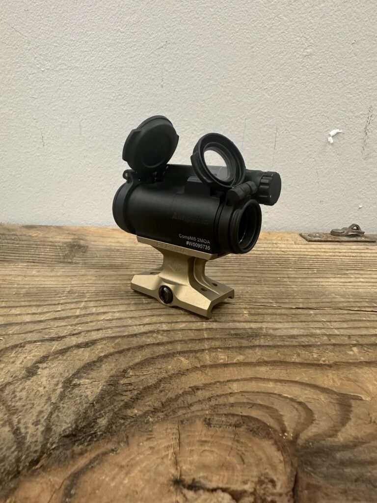 Aimpoint CompM5 2 MOA Red Dot, 1x, Black, Reptilia DOT FDE Mount/Riser, 7075-T6 Aluminum, Picatinny