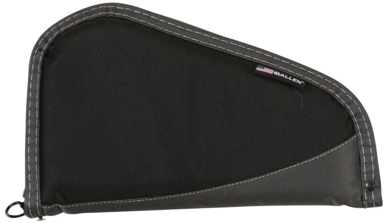 Allen 44413 Deluxe Handgun Case Black w/Gray Trim, Foam Padding, Non-Absorbent Lining & Lockable Zipper 13″ L Allen 44413 Deluxe Handgun Case Black w/Gray Trim, Foam Padding, Non-Absorbent Lining & Lockable Zipper 13″ L