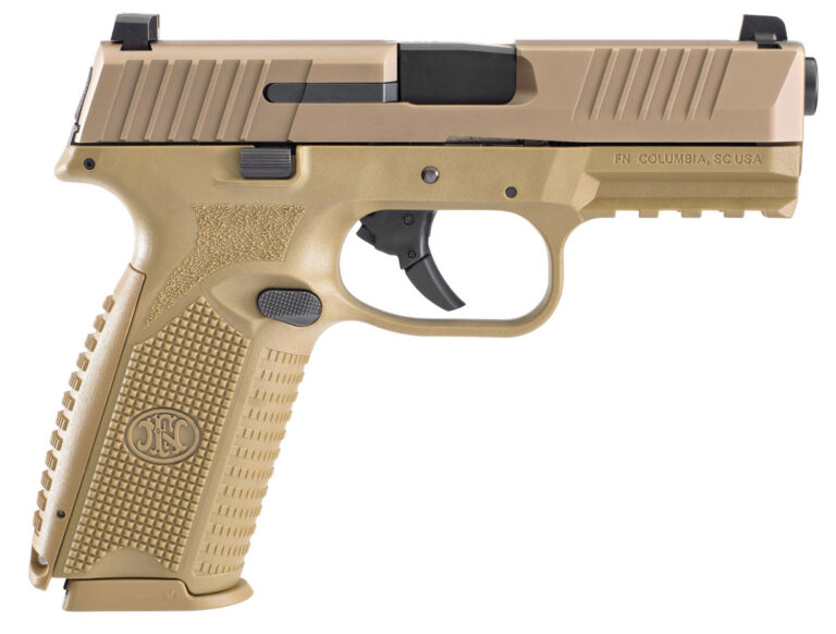 FN 66100489 509 9mm Luger 17+1 4″ Black Target Crown Steel Barrel, Flat Dark Earth Serrated Stainless Steel Slide & Polymer Frame w/Picatinny Rail, FDE Interchangeable Backstrap Grip, Ambidextrous FN 66100489 509 9mm Luger 17+1 4″ Black Target Crown Steel Barrel, Flat Dark Earth Serrated Stainless Steel Slide & Polymer Frame w/Picatinny Rail, FDE Interchangeable Backstrap Grip, Ambidextrous