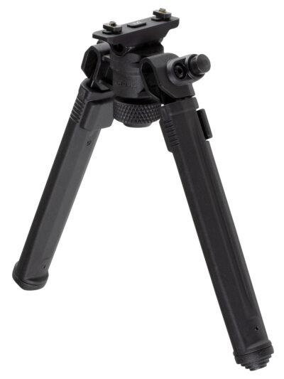 Magpul MAG933-BLK Bipod  made of Aluminum with Black Finish, M-LOK Attachment, Rubber Feet, 6.30-10.30″ Vertical Adjustment for AR-Platform