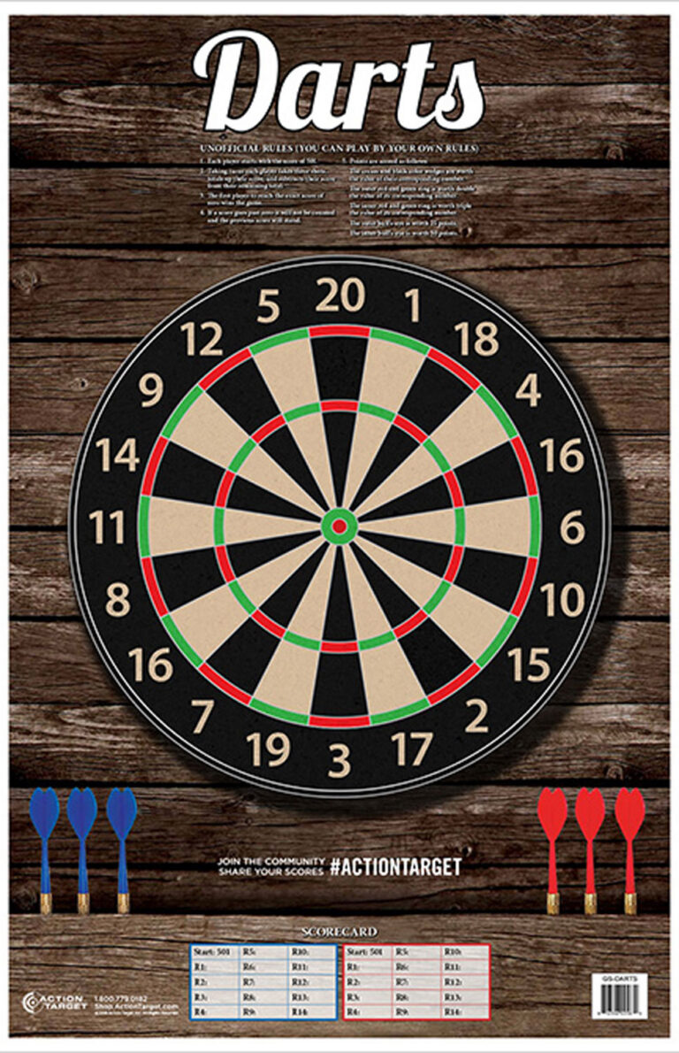 ACTION TARGET INC GS-DARTS-100 Action Darts Hanging Paper 23″ x 35″ Dart Board 1