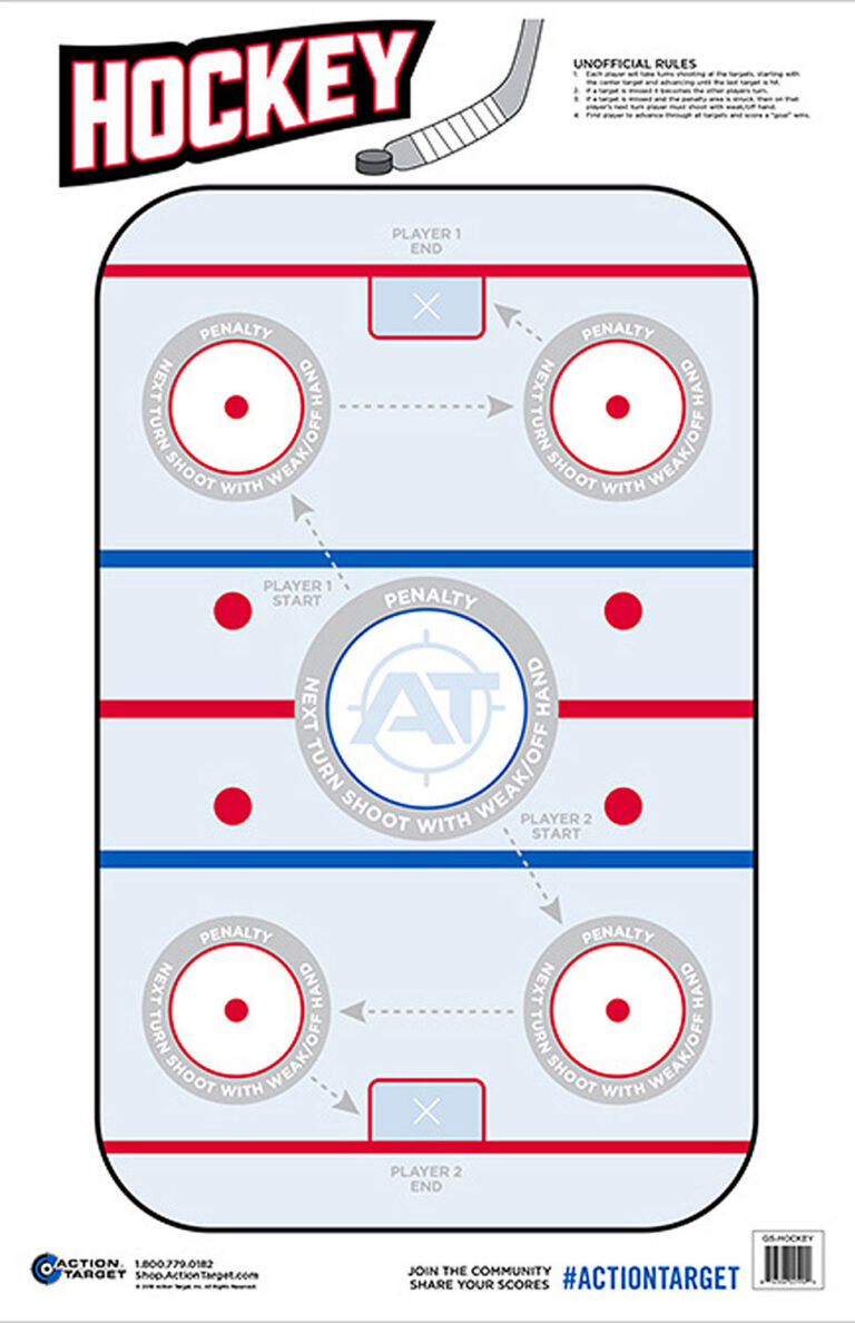 ACTION TARGET INC GS-HOCKEY-100100 BX Action Hockey Hanging Paper 23″ x 35″ Hock