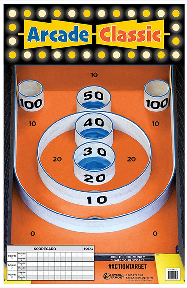 ACTION TARGET INC GS-SKEE-1000 Action Skee-Ball Hanging Paper 23″ x 35″ Arcade G