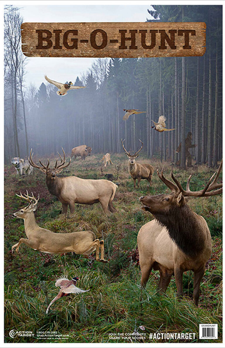 ACTION TARGET INC GS-BIGHUNT-100 Action Big-O-Hunt Hanging Paper 23″ x 35″ Anima