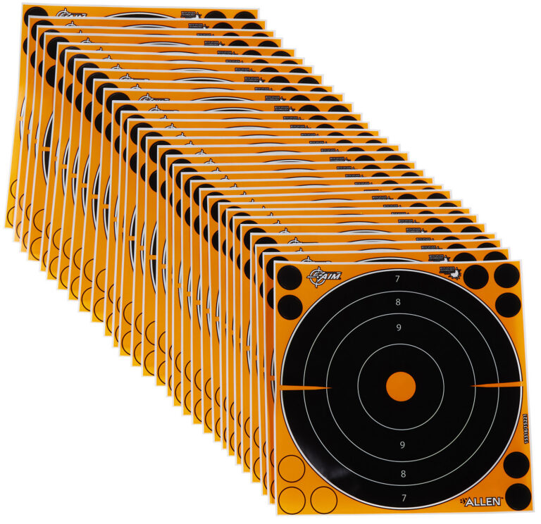 EZ-Aim 15221 Splash Reactive Self-Adhesive Paper Black/Orange 8″ Bullseye 30 Pack EZ-Aim 15221 Splash Reactive Self-Adhesive Paper Black/Orange 8″ Bullseye 30 Pack