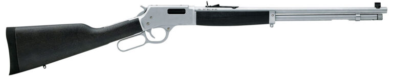 Henry H012GMAW Big Boy All Weather Side Gate Full Size 357 Mag 10+1 20″ Hard Chrome Plated Steel Barrel, Satin Hard Chrome Steel Receiver, Stained Hardwood Wood Stock Right Hand