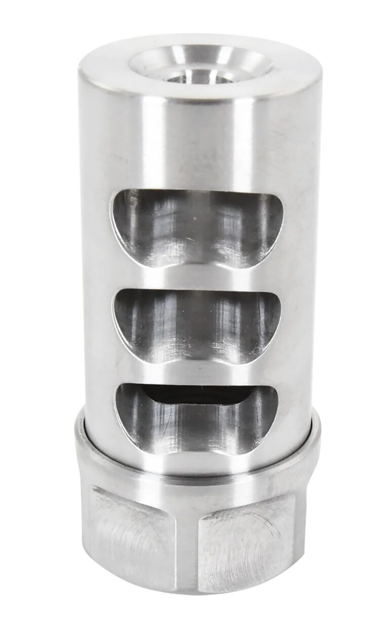 American Precision Arms G2L5830S Gen 2 Little Bastard Self Timing Brake Stainless Steel with 5/8″-24 tpi Threads, 2.22″ OAL & 1″ Diameter for 30 Cal Rifle American Precision Arms G2L5830S Gen 2 Little Bastard Self Timing Brake Stainless Steel with 5/8″-24 tpi Threads, 2.22″ OAL & 1″ Diameter for 30 Cal Rifle