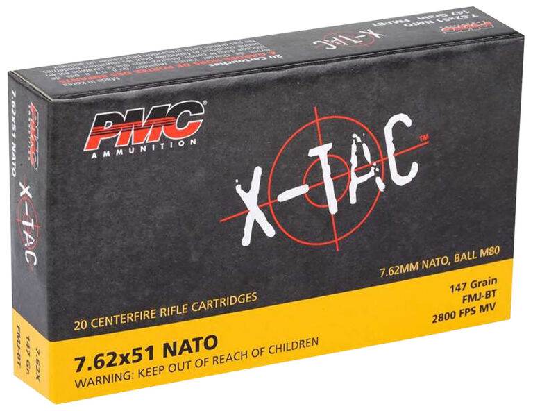 7.62×51 .308 147Gr FMJ BT 20Ct 7.62×51 .308 147Gr FMJ BT 20Ct