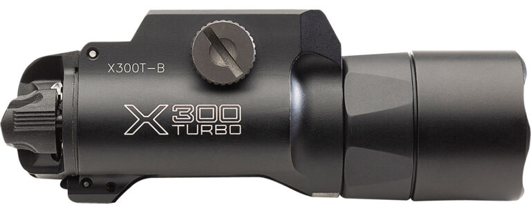 SureFire X300TB X300T-B Turbo Handgun 1000 Lumens Output White LED Light 514 Meters Beam Universal/Picatinny Thumb Screw Rail Mount Mount Black Anodized Aluminum SureFire X300TB X300T-B Turbo Handgun 1000 Lumens Output White LED Light 514 Meters Beam Universal/Picatinny Thumb Screw Rail Mount Mount Black Anodized Aluminum