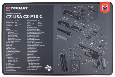 TekMat TEKR17CZP10C CZ P-10C Cleaning Mat Black/Gray Rubber 11″x17″ CZ P-10C Parts Diagram