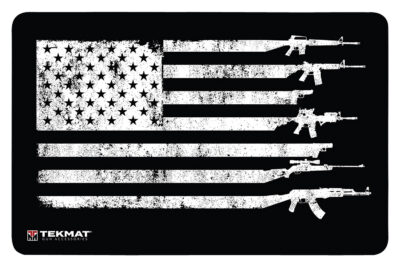 TekMat TEK42GFUSA USA Gun Flag Door Mat Black/White Rubber 25″x42″