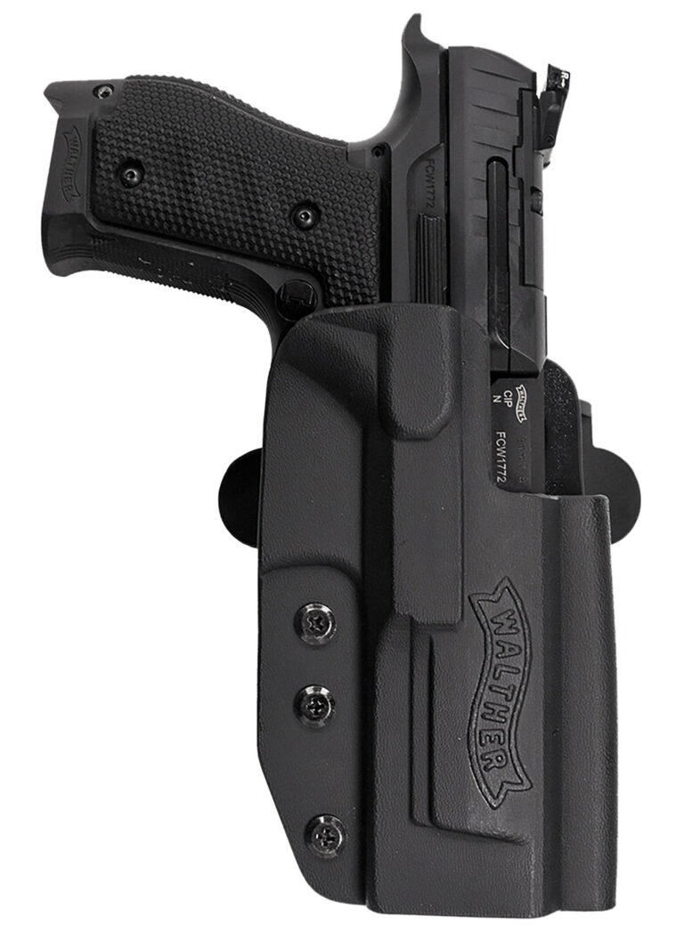 Walther Arms 5130217 PPQ Q5 Match Steel Frame OWB Holster Black Kydex Belt Slide Walther Arms 5130217 PPQ Q5 Match Steel Frame OWB Holster Black Kydex Belt Slide